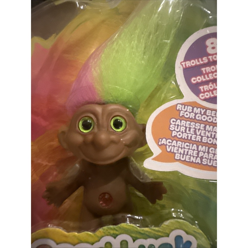 Good Luck Trolls 65th Anniversary "Protection Luck Troll" Rub Belly Gem for Luck